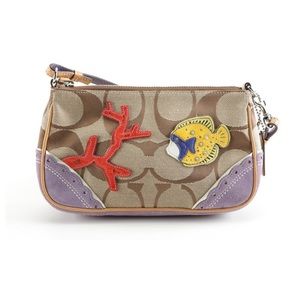 Coach Signature Appliqué Demi Bag (Fish/Coral)